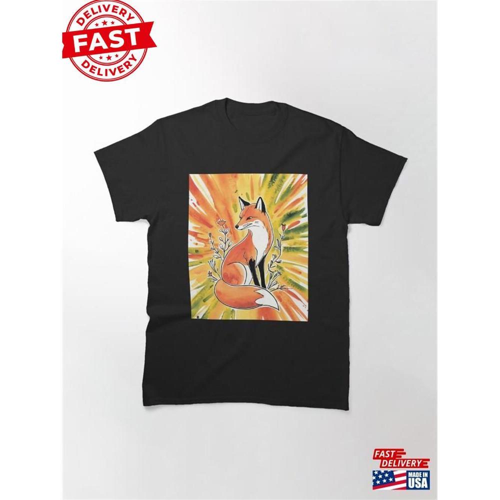 Cute Fox Adorable Drawing T-Shirt
